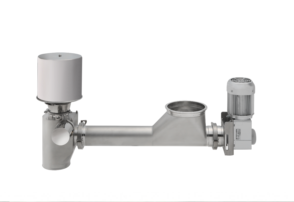傾斜角を調整して水洗いできる 
スクリューフィーダー