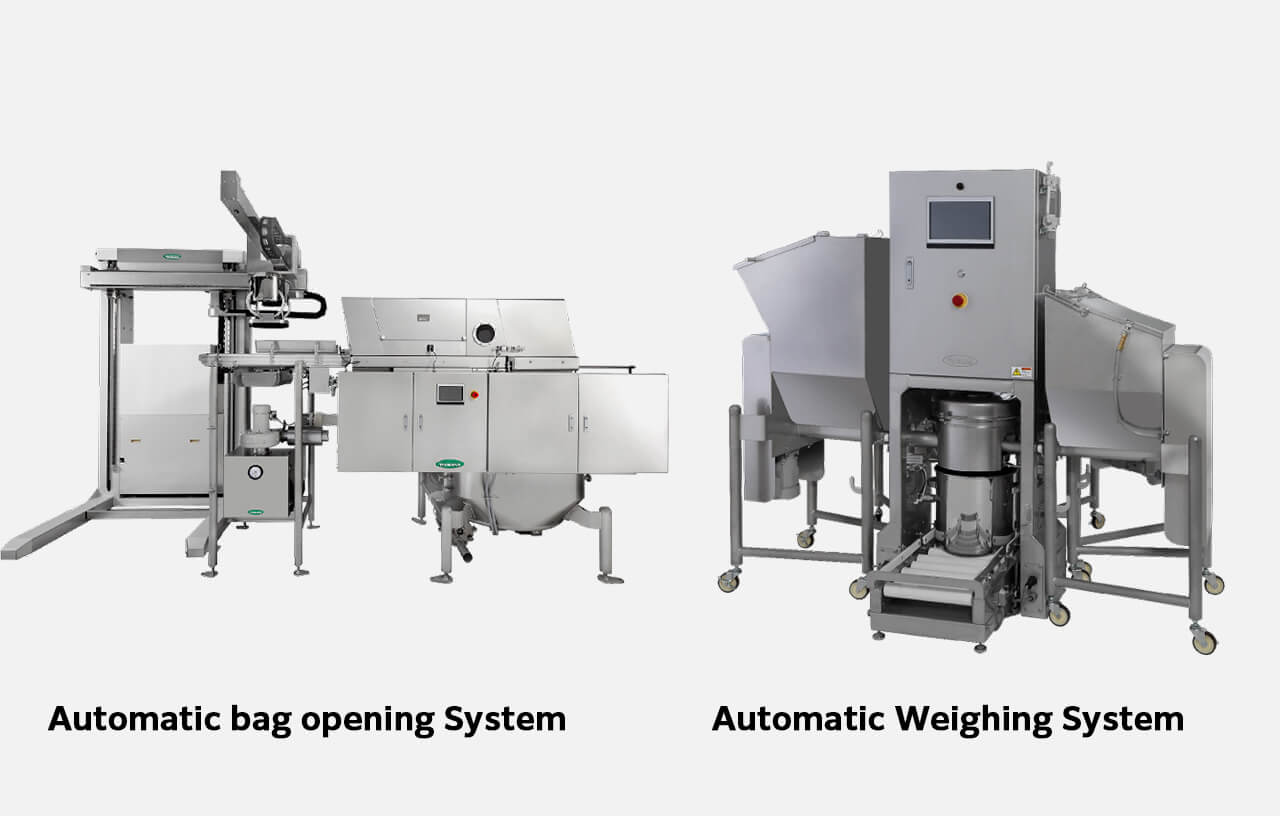 【Automatic Bag Opening System / Automatic Weighing System】